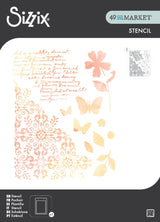 Sizzix Stencil A4 by 49 & Market Petal Play (1pcs) (667061)