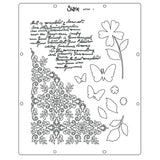 Sizzix Stencil A4 by 49 & Market Petal Play (1pcs) (667061)