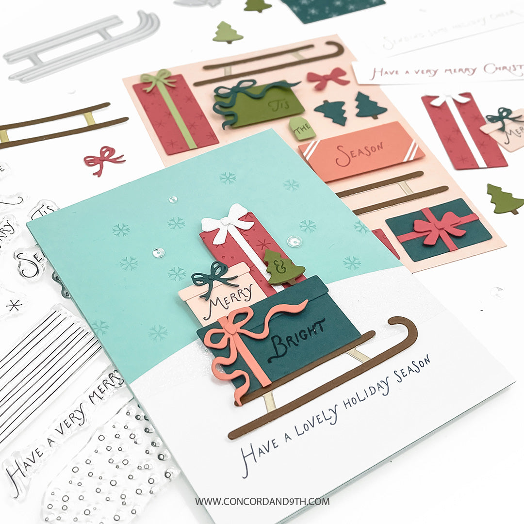 Concord & 9th Sleigh Full of Cheer Stamp and Die Bundle