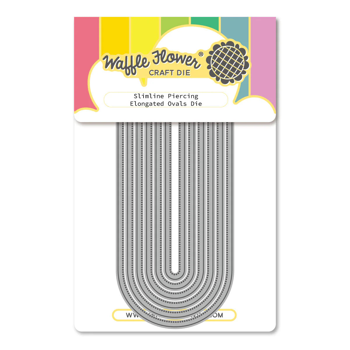 Waffle Flower Slimline Piercing Elongated Ovals Die - 422507