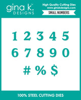 Gina K Designs DIE – Small Numbers
