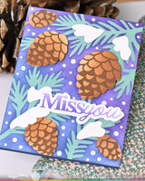 Waffle Flower Crafts Snowcapped Pinecone Shape Die