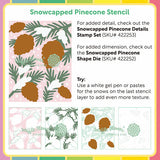 Waffle Flower Crafts Snowcapped Pinecone Stencil