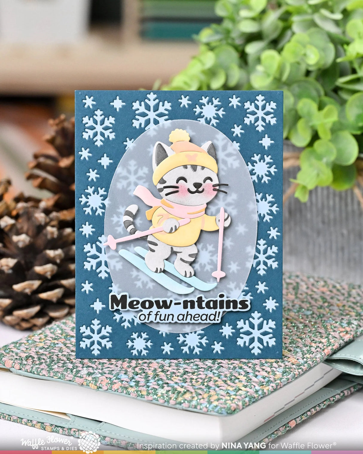 Waffle Flower Crafts Snowflake Background Die