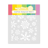 Waffle Flower Snowflake Background Stencil