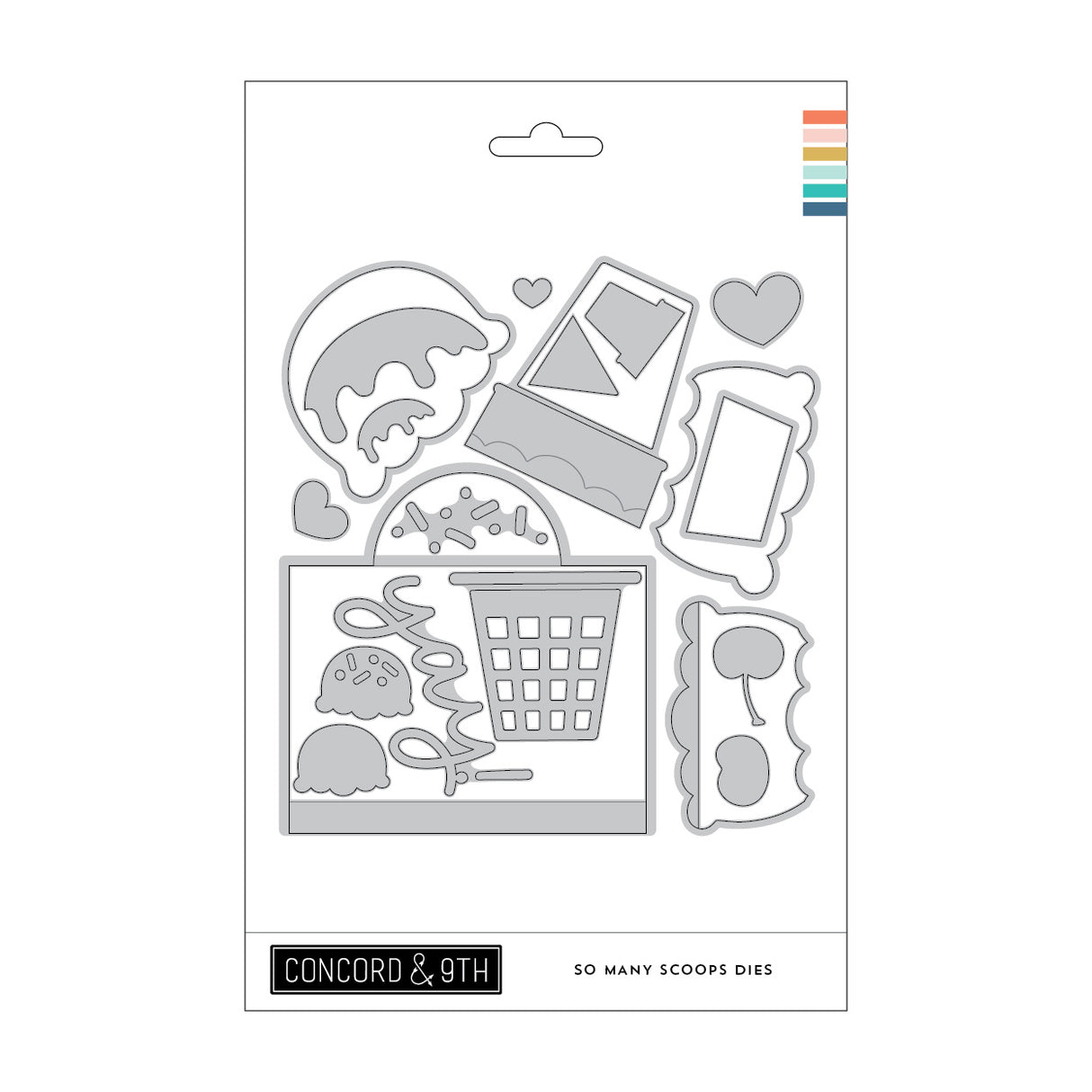 Concord & 9th So Many Scoops Stamp Set & Expandable Die (4 x 8)