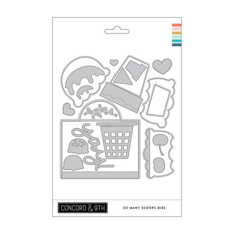 Concord & 9th So Many Scoops Stamp Set & Expandable Die (4 x 8)