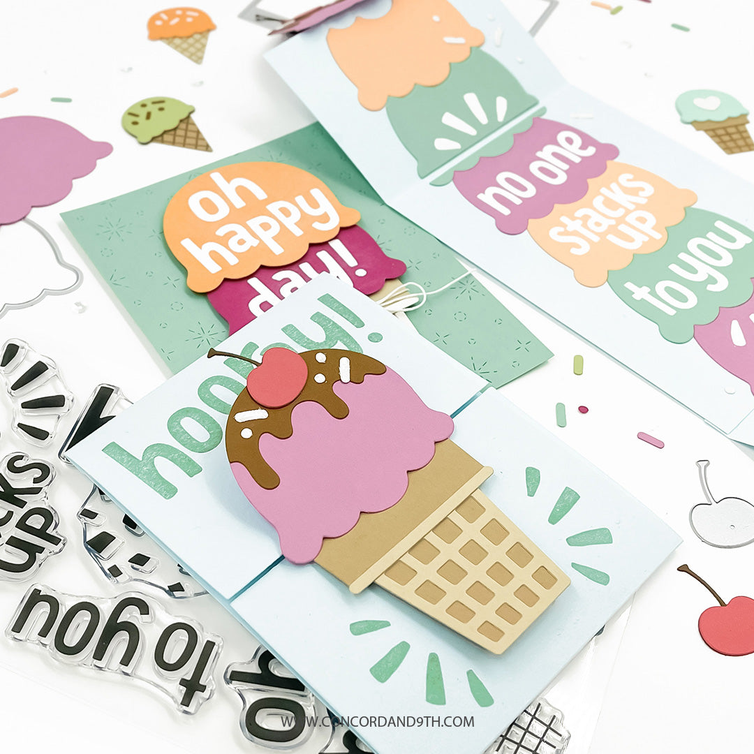 Concord & 9th So Many Scoops Stamp Set & Expandable Die (4 x 8)