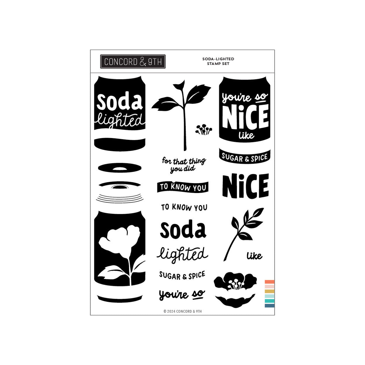 Concord & 9th Soda-Lighted Stamp Set (6 x 8)