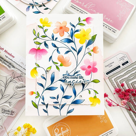 Pinkfresh Studio Soft Meadow Stamp/ Stencil Bundle
