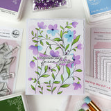 Pinkfresh Studio Soft Meadow Stamp/ Stencil Bundle