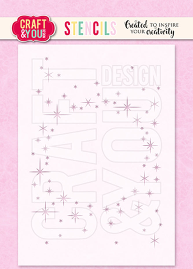 Craft & You Design Sparks Wreath A6 Stencil (SC013)