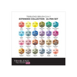 Spectrum Noir Triblend Brush Markers 24/Pkg Extended Collection no free shipping