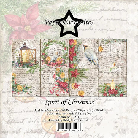 Paper Favourites Spirit of Christmas 6x6 Inch Paper Pack (PF514)