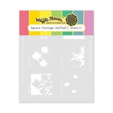 Waffle Flower Crafts Square Postage Daffodil Stencil