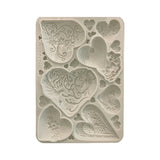 Stamperia Alice in Christmas A5 Silicon Mould Simple Hearts (KACMA562)