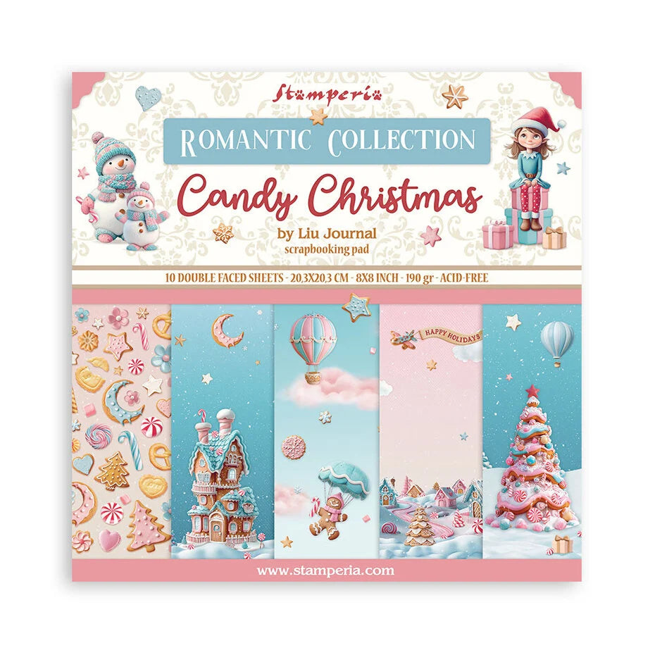 Stamperia Candy Christmas 8x8 Inch Paper Pack (SBBS129)