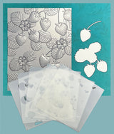 Gina K Designs BUNDLE- Strawberry Harvest 3D Embossing Folder, Die and Stencil