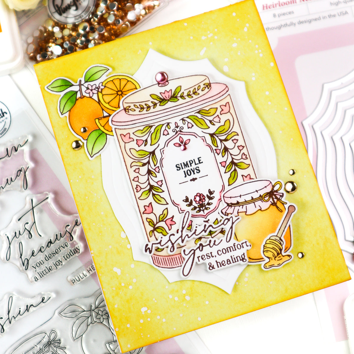 Pinkfresh Studio Steeped in Comfort press plate