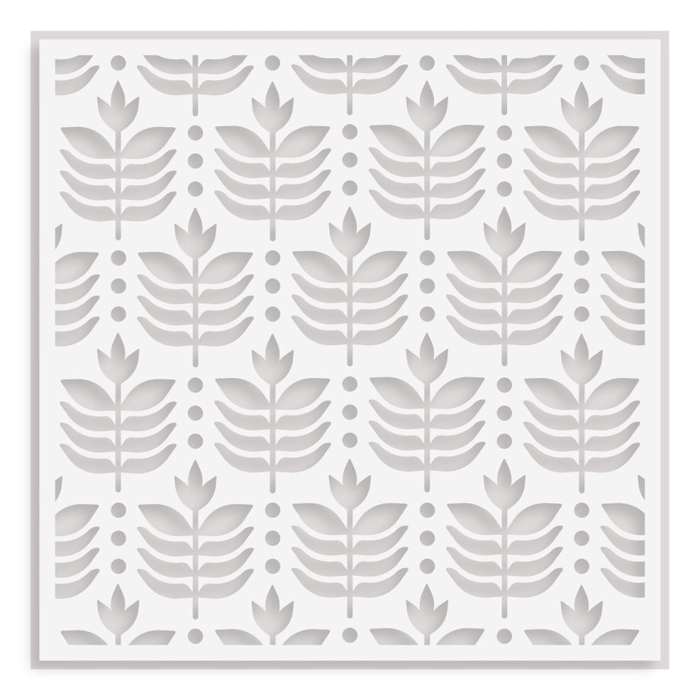 Altenew Deco Leaves Background Stencil