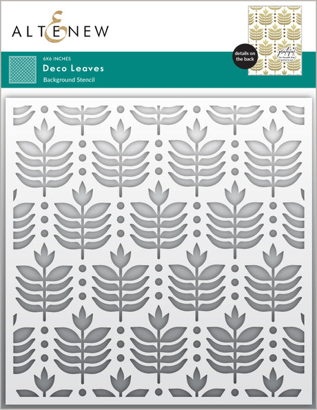 Altenew Deco Leaves Background Stencil
