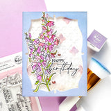 Pinkfresh Studio Cardinal Kiss Stamp / Die/ Stencil Bundle