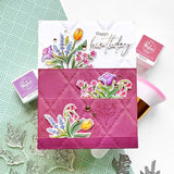 Pinkfresh Studio Petite Florals Stamp, die & stencil Bundle