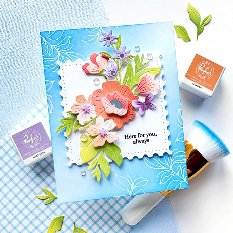 Pinkfresh Studio Golden Poppies die & Stencil Bundle