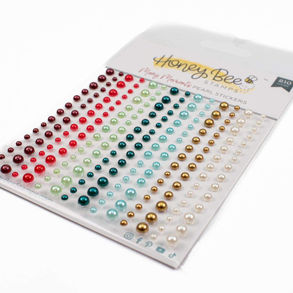Honey Bee Stamps Merry Moments - Pearl Stickers - 210 Count