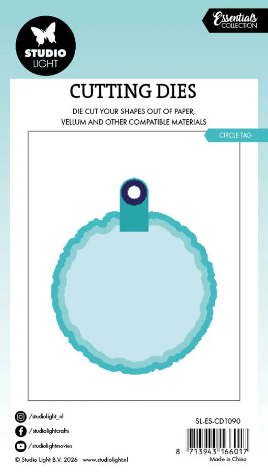 Studio Light Torn Edge Cutting Die Circle Tag (SL-ES-CD1090)