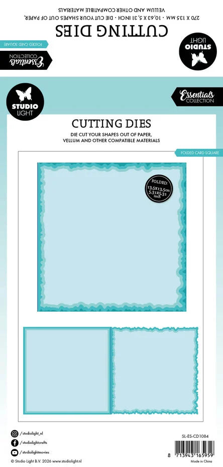 Studio Light Torn Edge Cutting Die Folded Card Square (SL-ES-CD1084)