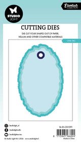 Studio Light Torn Edge Cutting Die Oval Tag (SL-ES-CD1091)
