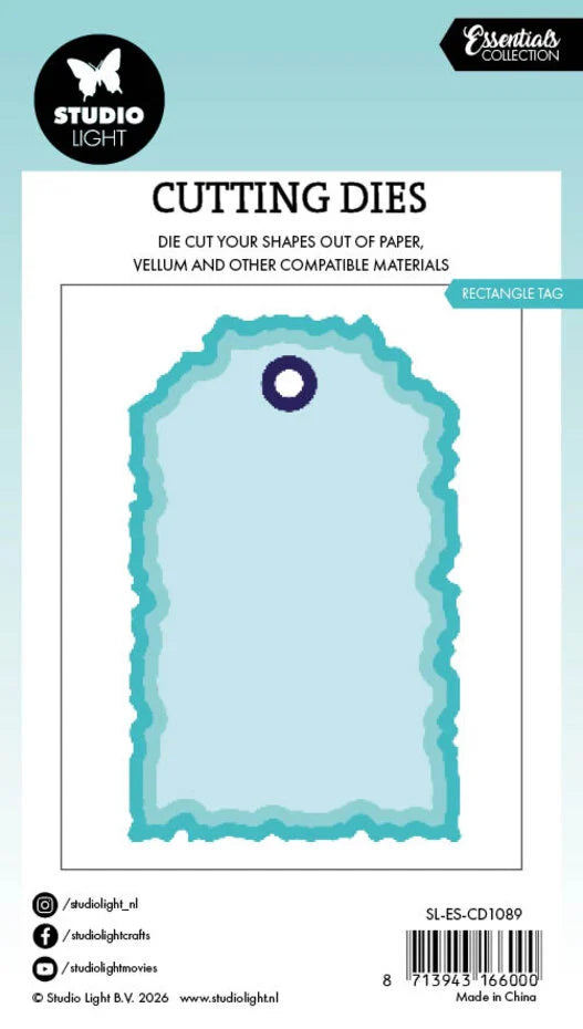 Studio Light Torn Edge Cutting Die Rectangle Tag (SL-ES-CD1089)