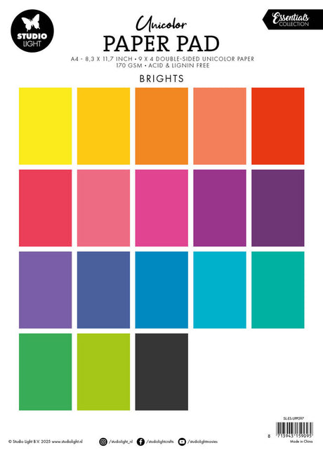 Studio Light • Essentials Unicolor Paper Pad Brights Tones SL-ES-UPP297