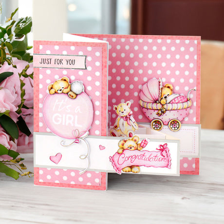 Katy Sue White Side Pop Up Cards & Envelopes 144x144mm, pack of 12