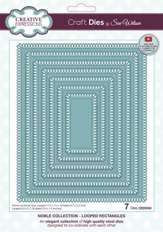 Creative Expressions Sue Wilson Craft Die Noble Looped Rectangles (CED5550)