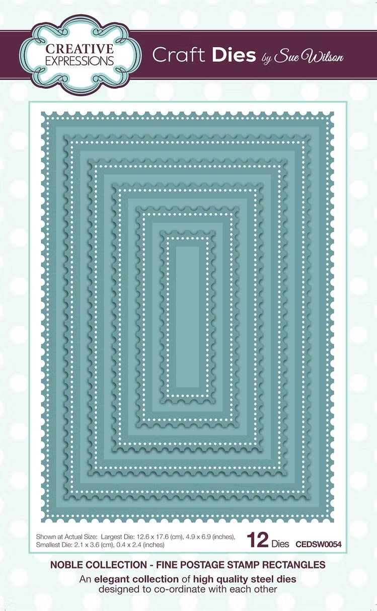 Sue Wilson Fine Postage Stamp Rectangles Craft Dies