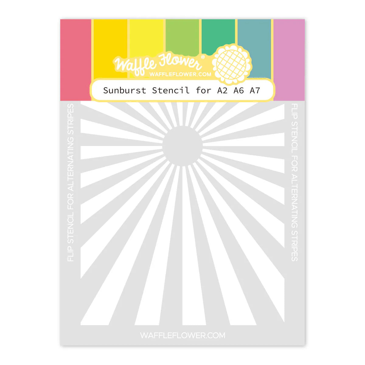 Waffle Flower Sunburst Stencil for A2 A6 A7 - 422514