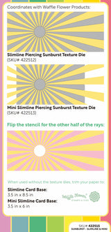 Waffle Flower Sunburst Stencil for Slimline & Mini Slimline - 422515