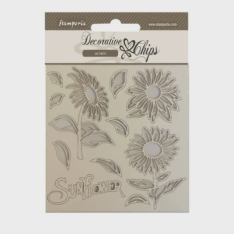 Stamperia Decorative chips cm 14x14 - Sunflower Art