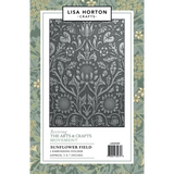 Lisa Horton Crafts Reviving the Arts and Crafts Movement Sunflower Field 3D Embossing Folder & Sunflower Tapestry Layering Stencils