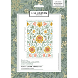 Lisa Horton Crafts Reviving the Arts and Crafts Movement Sunflower Field 3D Embossing Folder & Sunflower Tapestry Layering Stencils