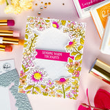 Pinkfresh Studio Sunlit Garden Cling Stamp / Stencil/ Die Bundle