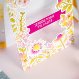 Pinkfresh Studio Sunlit Garden Cling Stamp / Stencil/ Die Bundle