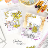Pinkfresh Studio Sunlit Table Cling Stamp /Stencil Bundle