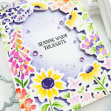 Pinkfresh Studio Sunlit Garden Cling Stamp / Stencil/ Die Bundle
