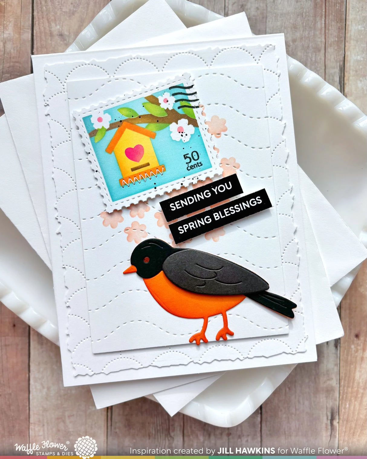 Waffle Flower Craft Sweet Bluebird Duo Die