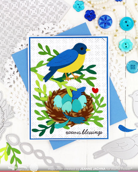 Waffle Flower Craft Sweet Bluebird Duo Die