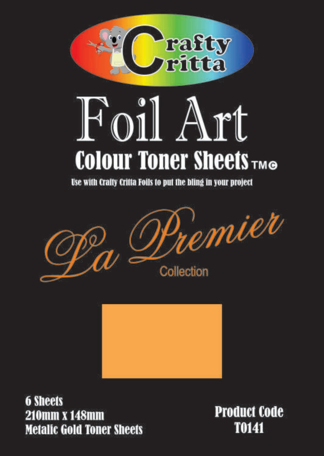 Crafty Critta T0141 La Premier Collection Metallic Gold Toner Sheets