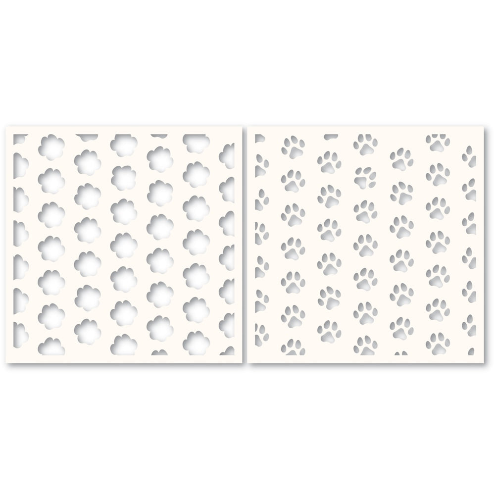 Poppy Stamps T105 Pawprint Stencil Set